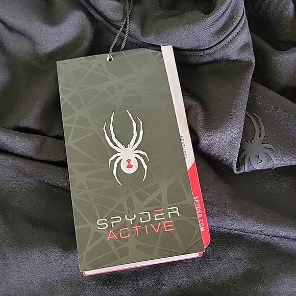 Spyder Active Black Pullover Athletic Shirt, Men's Medium, NWT - Picture 10 of 12